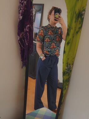 Anthropologie short sleeve blouse